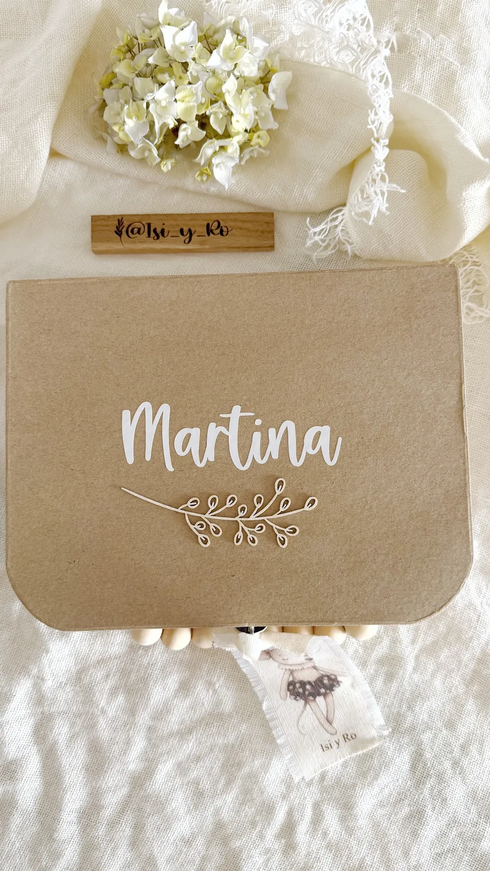 Maletín de cartón personalizado con nombre, regalo kit Ratoncito Pérez para dientes de leche