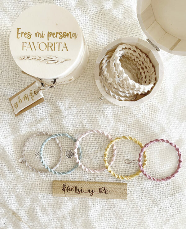 Pulseras de macramé personalizadas para san valentin