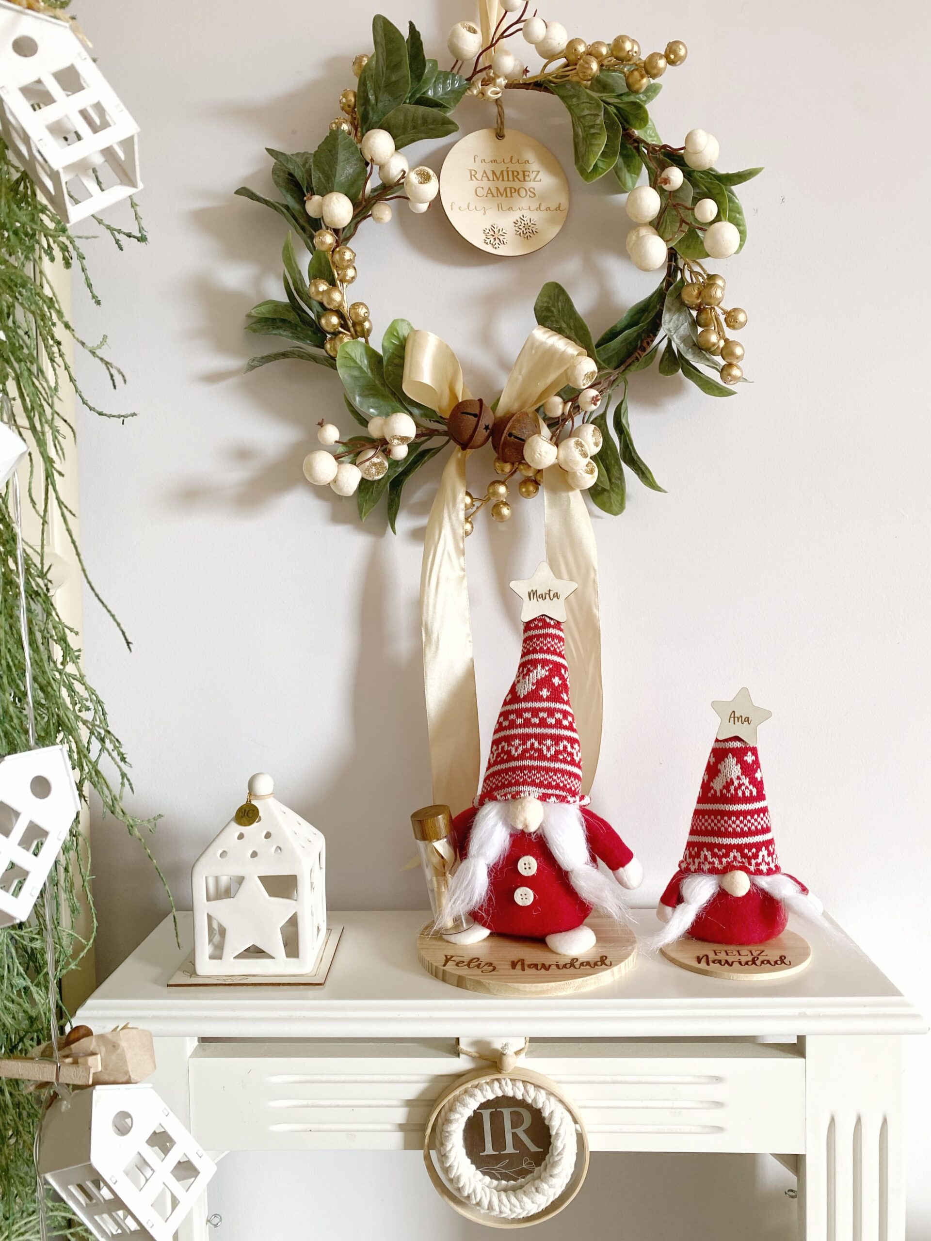 muñeco gnomo navideño con packaging bonito