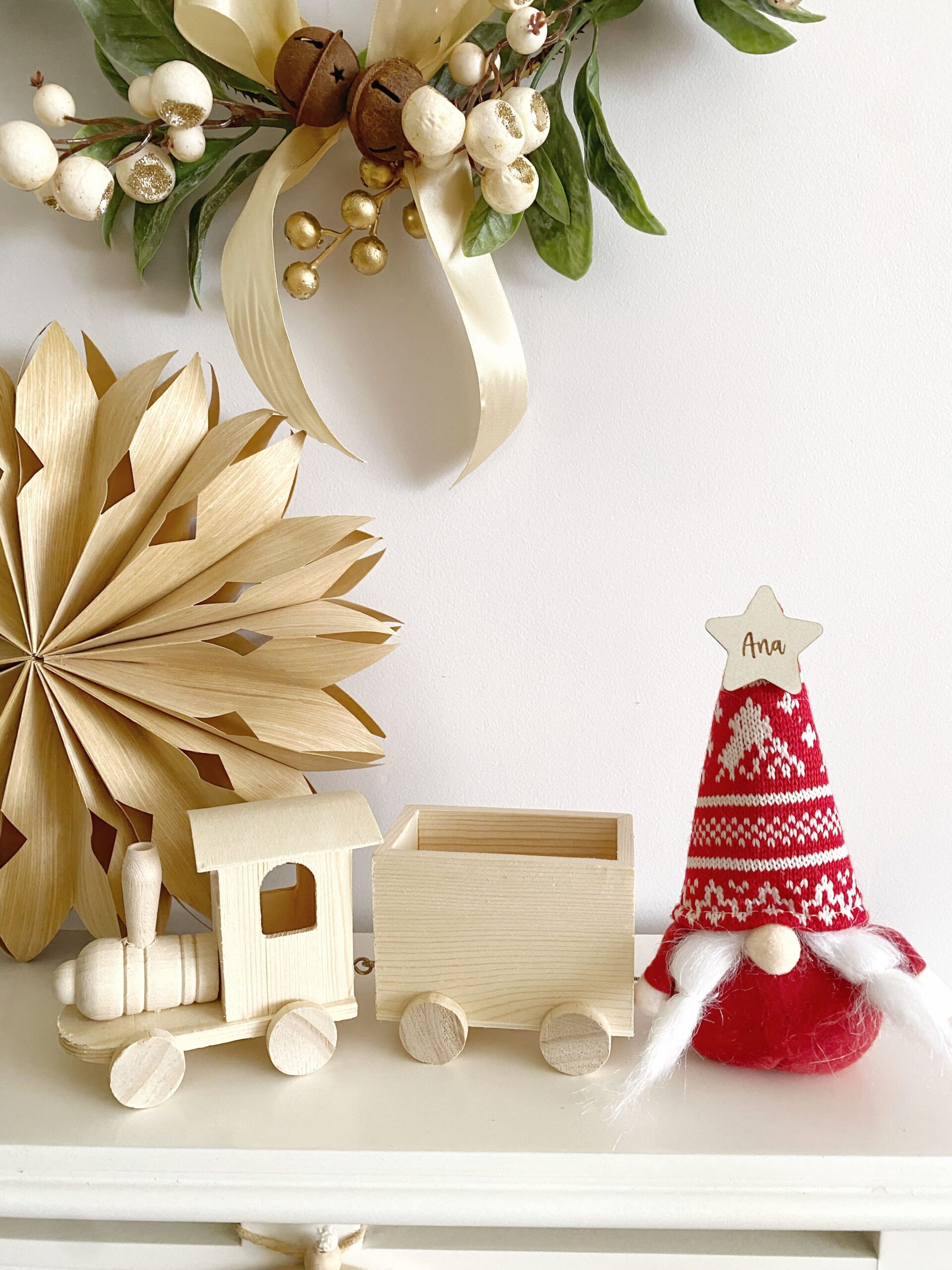 tren de madera personalizado para niños