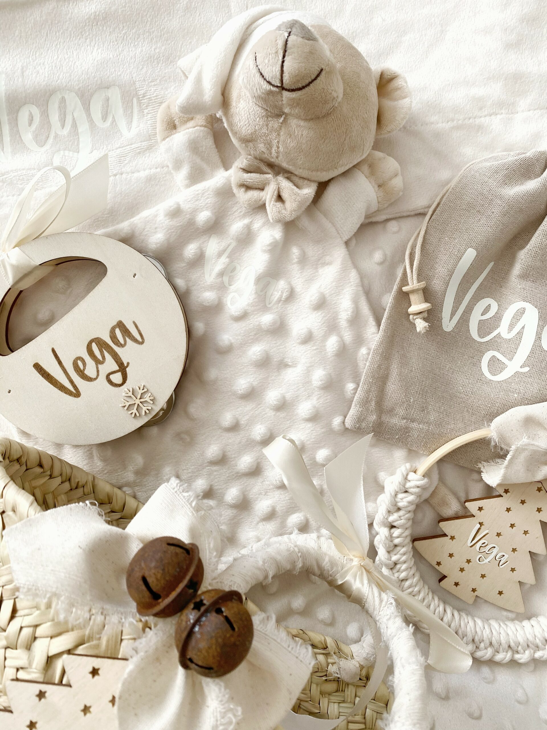 canastilla navideña personalizada para bebes