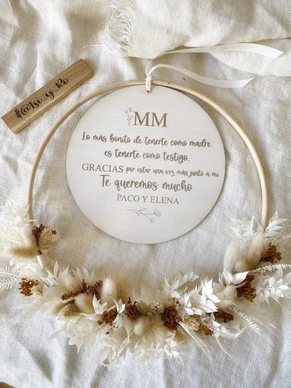 bastidor personalizado para testigo de boda