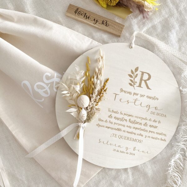 regalo personalizado para testigo de boda