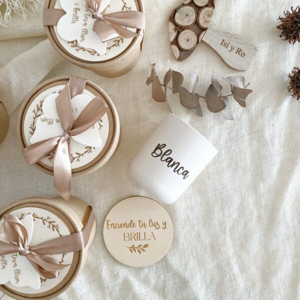 Vela aromática personalizada para eventos