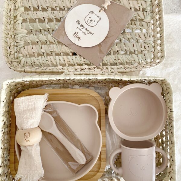 vajilla de silicona personalizada para bebes