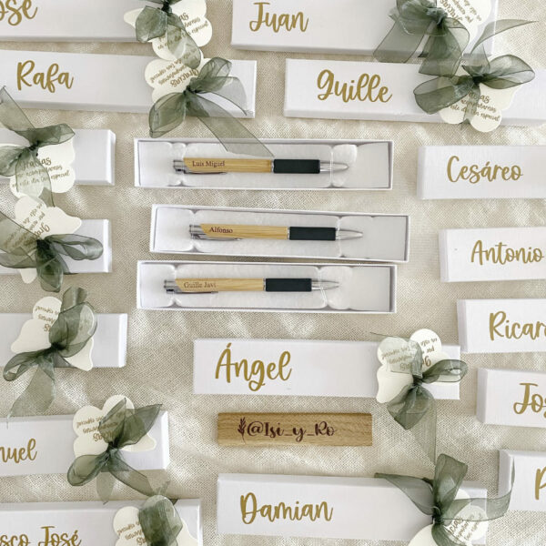 bolígrafo personalizado para eventos, bodas, comuniones y bautizos.
