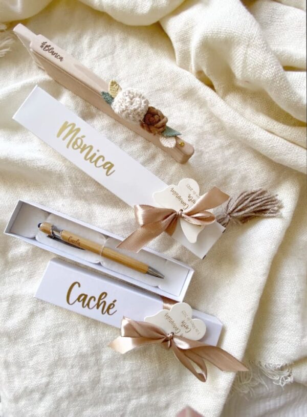 bolígrafo personalizado para eventos, bodas, comuniones y bautizos.