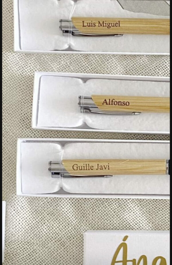 bolígrafo personalizado para eventos, bodas, comuniones y bautizos.