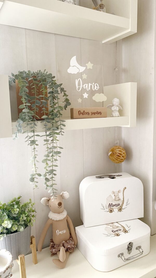canastilla para bebes personalizada estilo boho