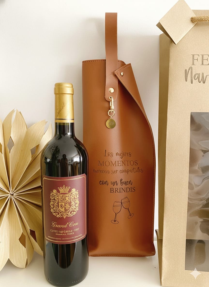 Expositor de botellas personalizado con packaging exclusivo para estas fiestas
