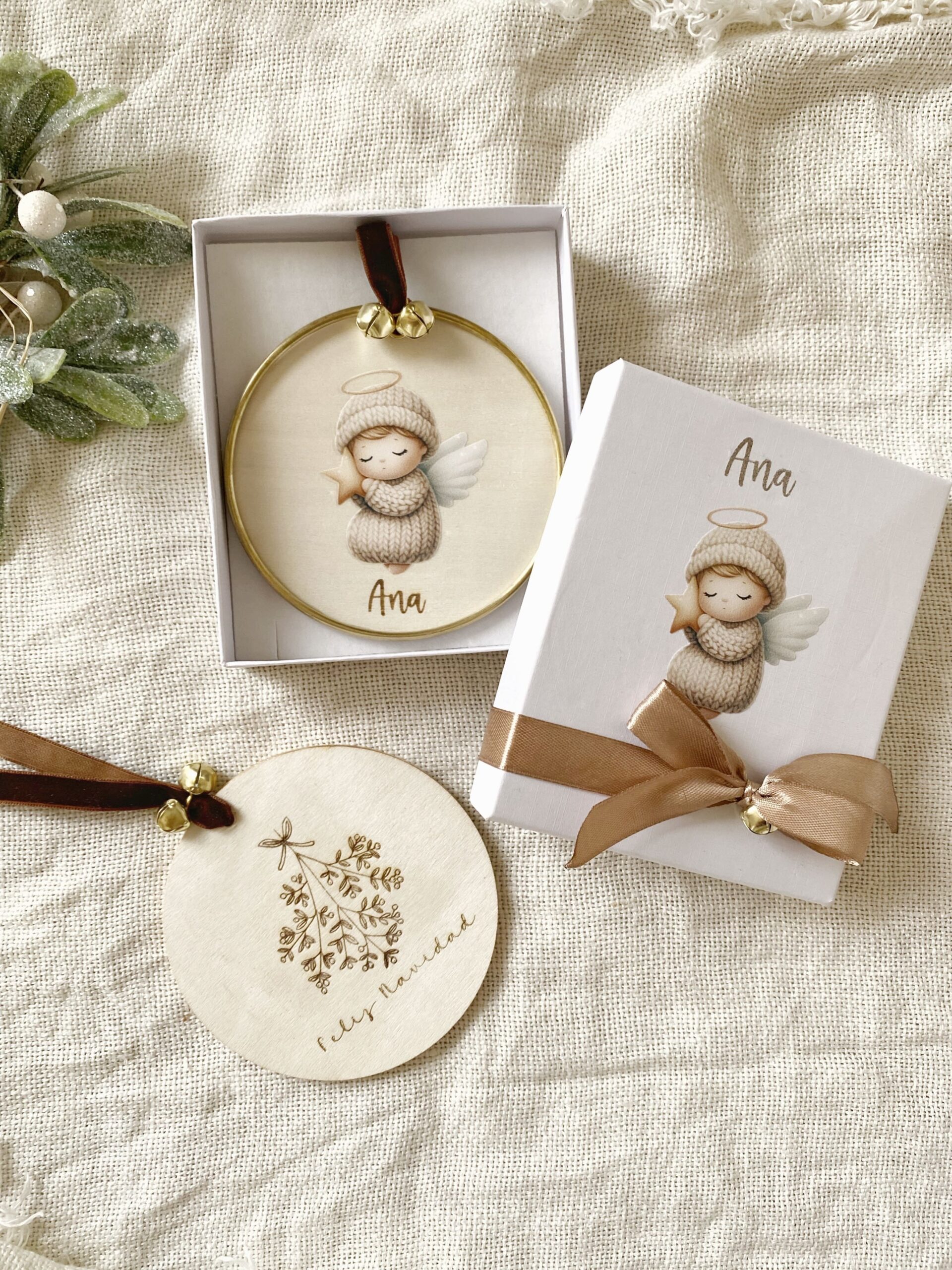 Adorno navideño con texto para niños