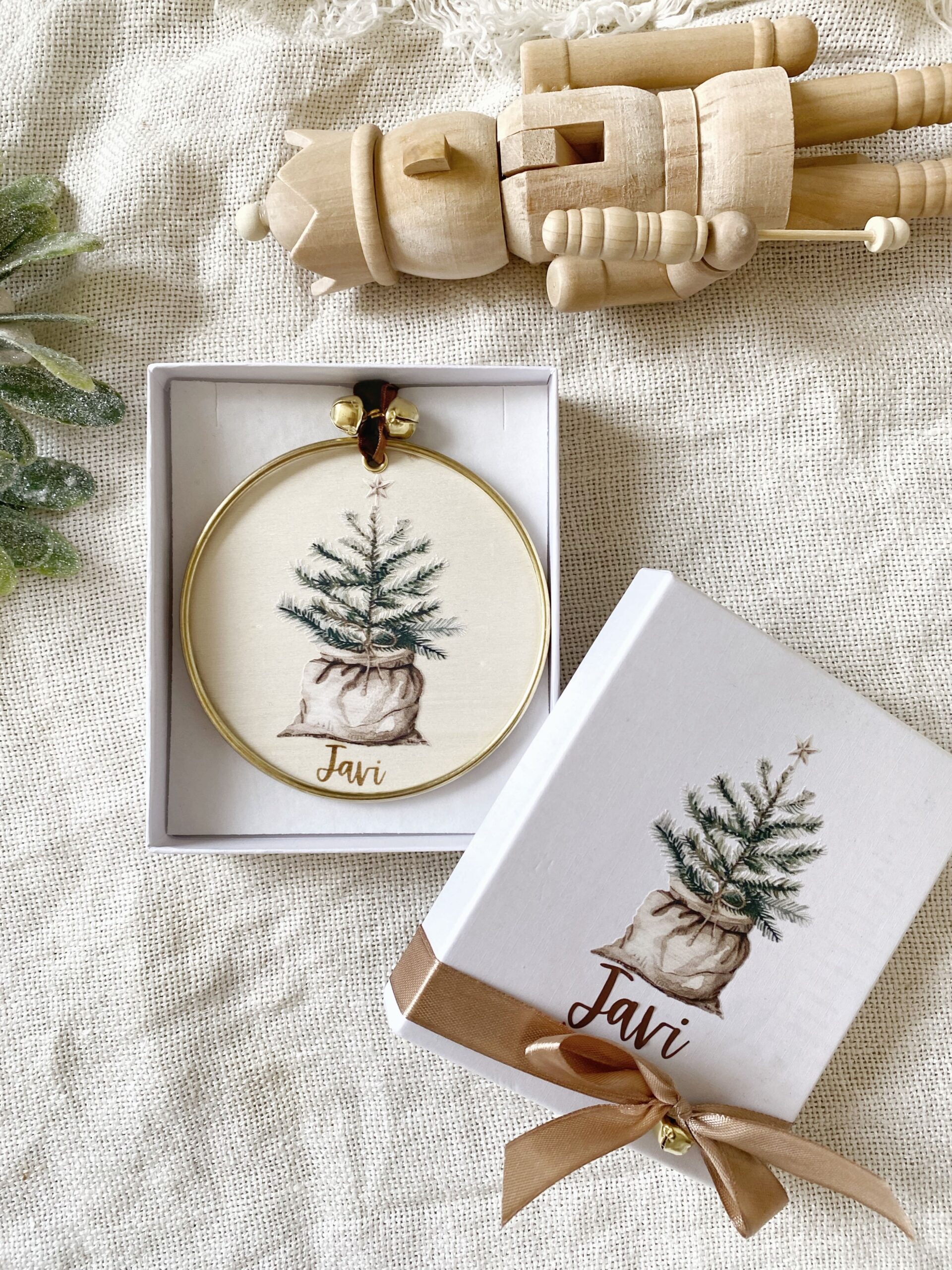 Decoración árbol mensaje emotivo