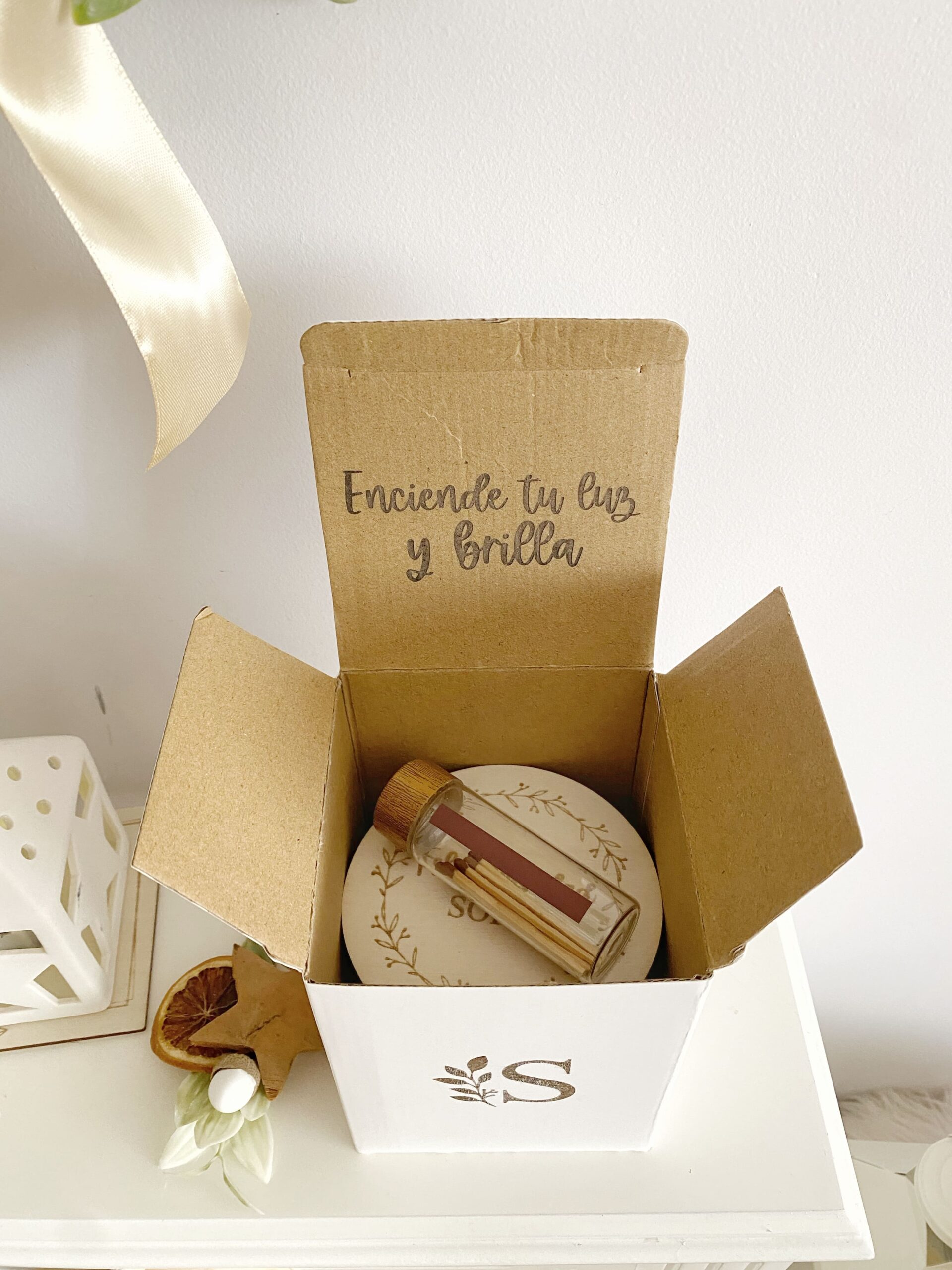 Vela de Navidad artesanal personalizable, ideal para regalo