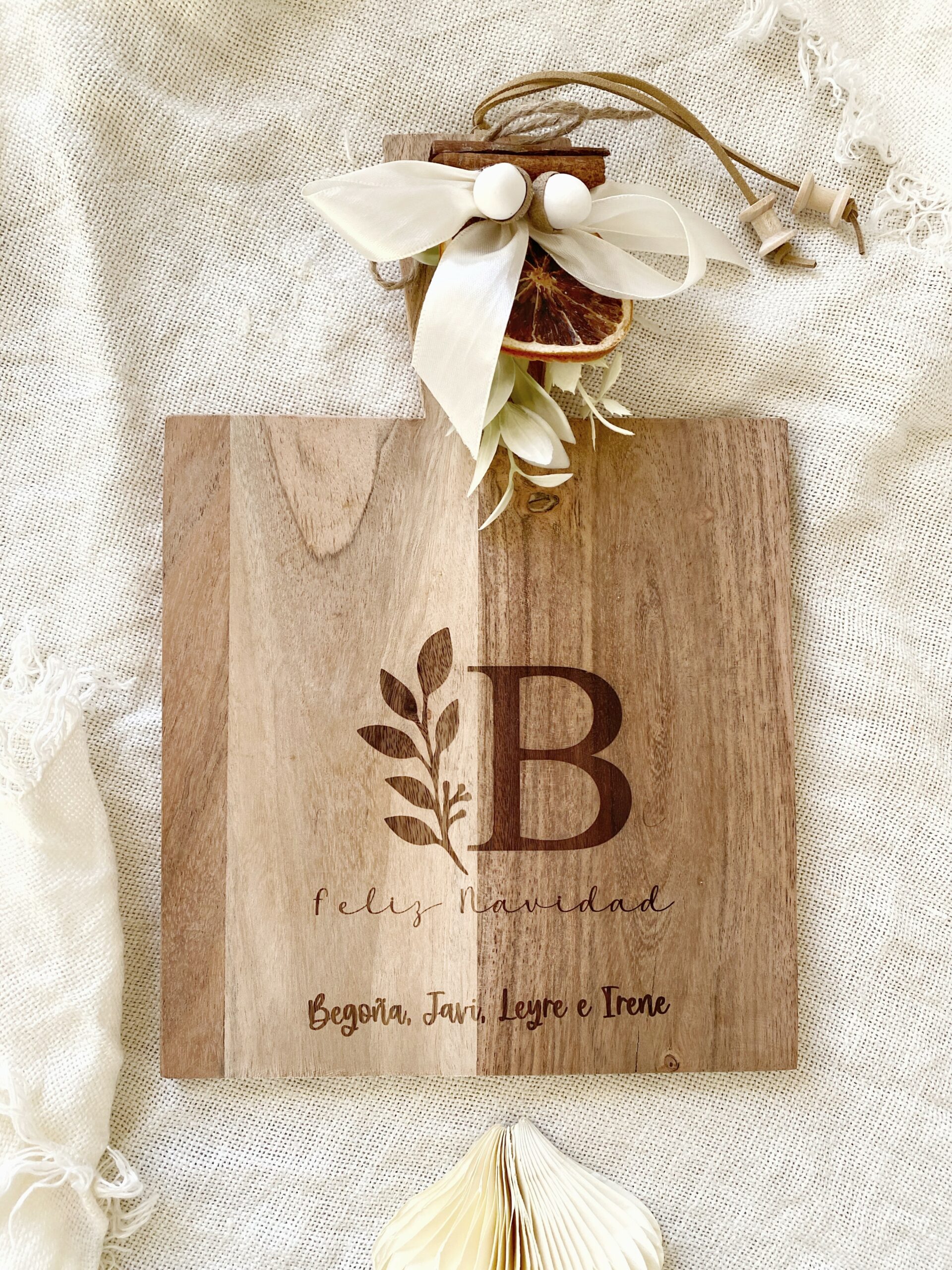 tabla de cocina navideña personalizada