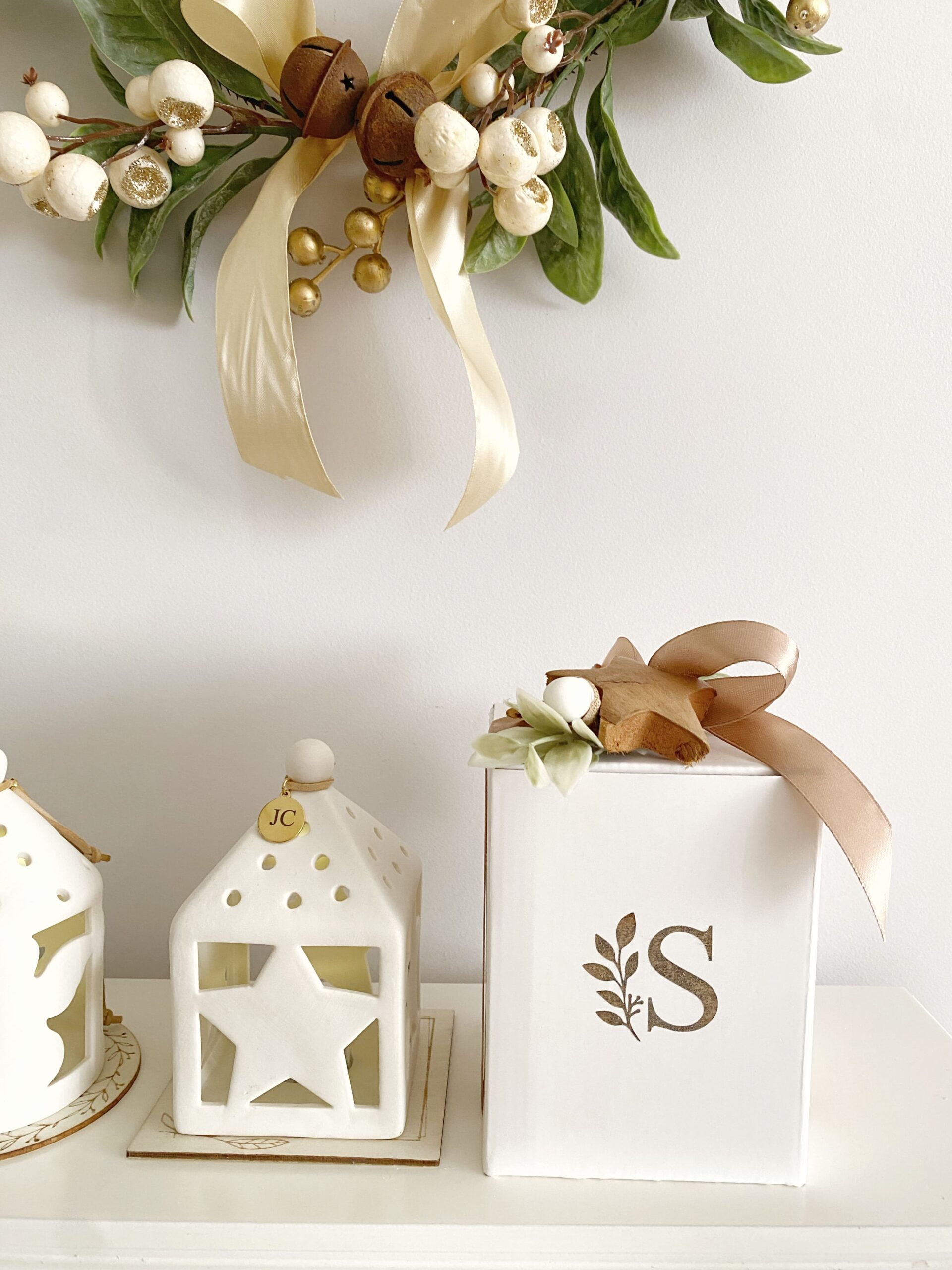 Vela de Navidad hecha a mano para regalo único con caja especial