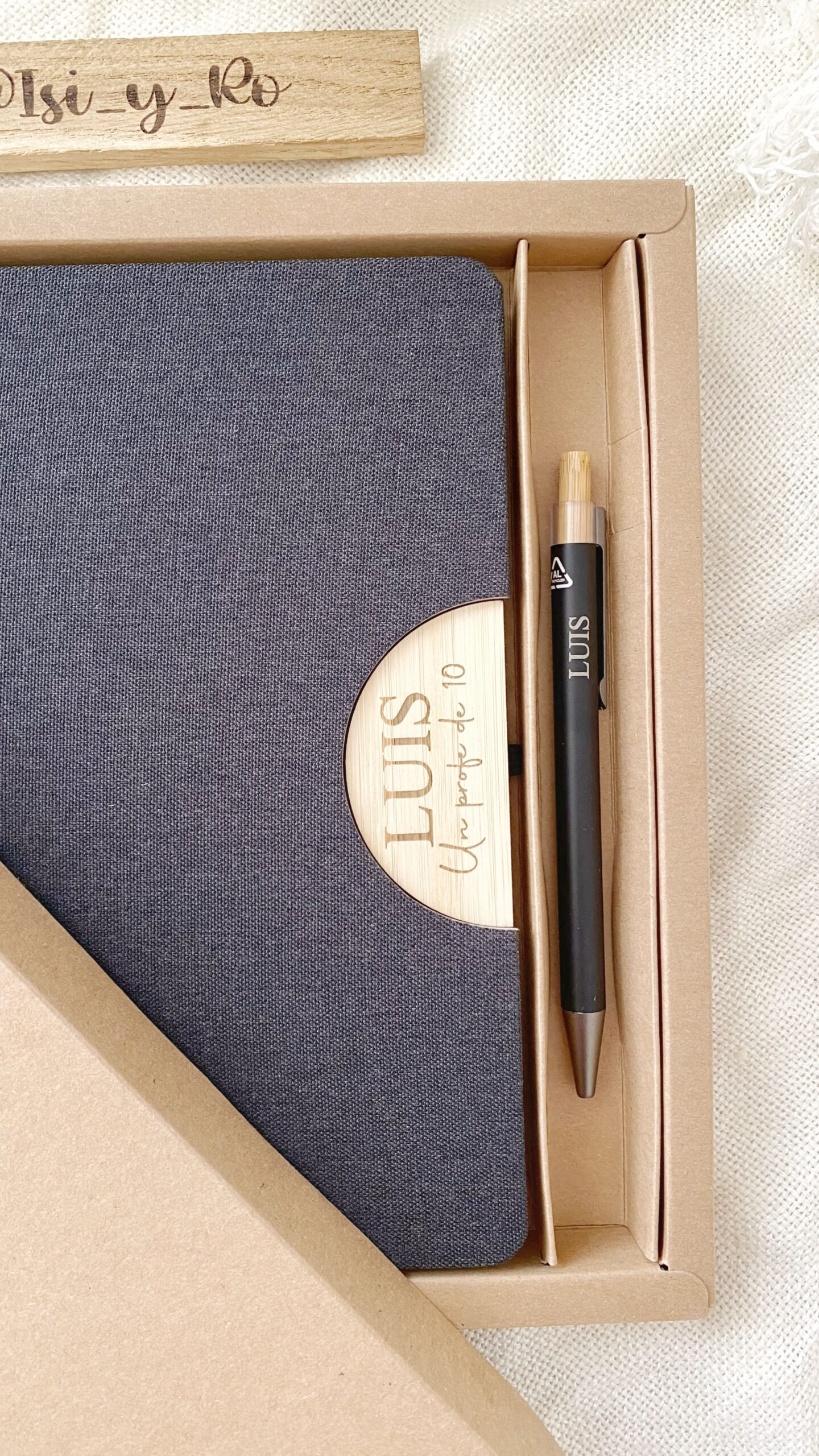 regalo para profesores personalizado cuaderno y boli