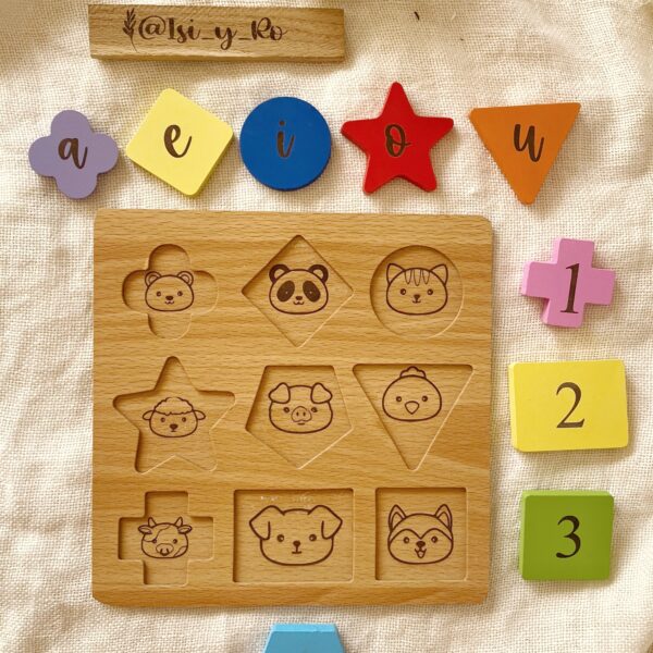 material-didactico-madera-aprender-vocales-y-numeros-personalizado